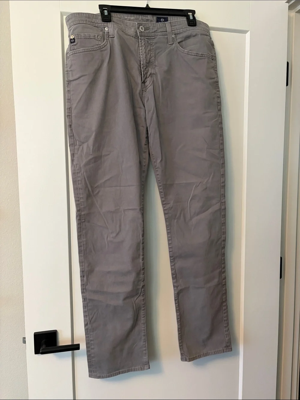 Ag Adriano Goldschmied Men's Light Gray Straight Jeans